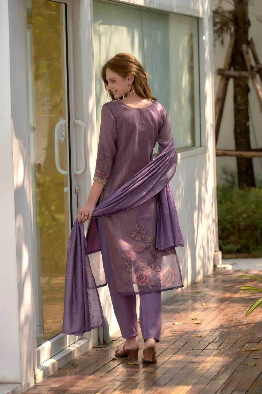 TissueEmbroidered Kurtis - MYLUXURY LANE ENTERPRISE